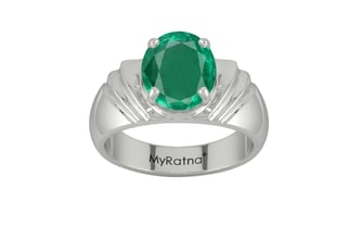 Sterling Silver Emerald Ring Rare Quality (R4)