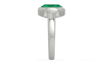 Sterling Silver Emerald Ring Rare Quality (R6)