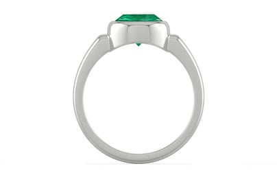 Sterling Silver Emerald Ring Rare Quality (R6)