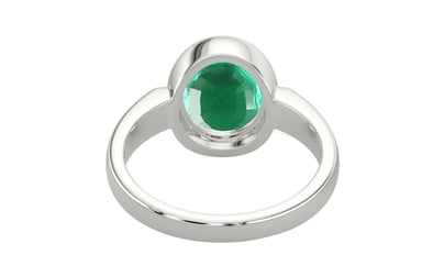 Sterling Silver Emerald Ring Rare Quality (R6)
