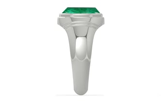 Sterling Silver Emerald Ring Rare Quality (R7)