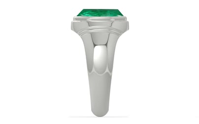 Sterling Silver Emerald Ring Rare Quality (R7)