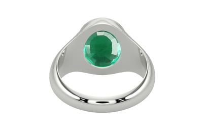 Sterling Silver Emerald Ring Rare Quality (R7)