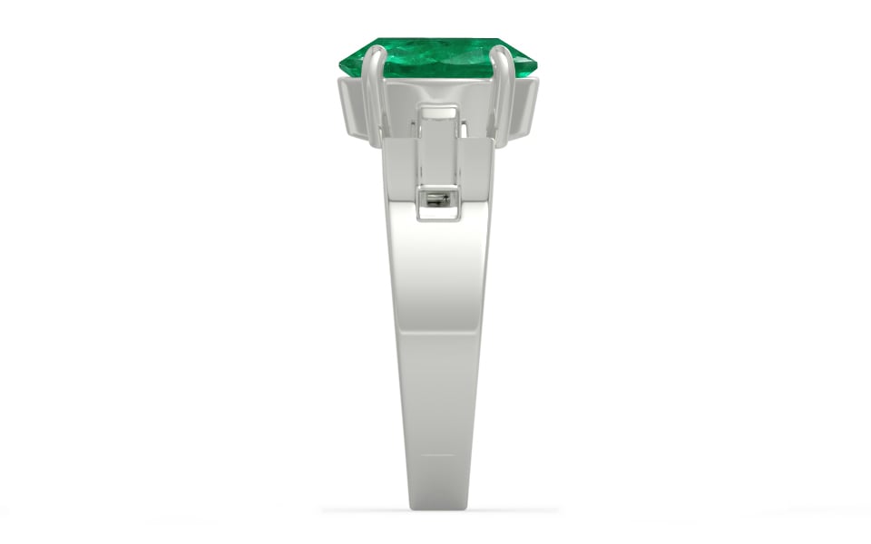 Sterling Silver Emerald Ring Rare Quality (R8)