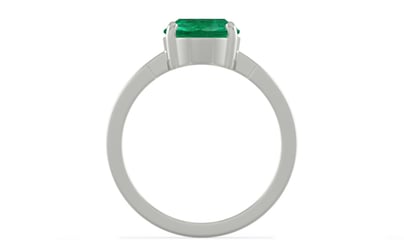 Sterling Silver Emerald Ring Rare Quality (R8)