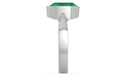 Sterling Silver Emerald Ring Rare Quality (R9)