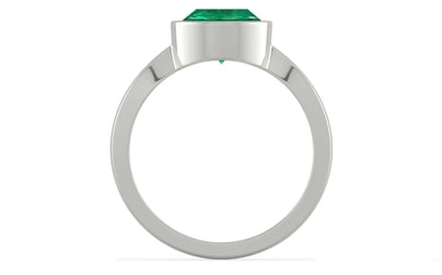 Sterling Silver Emerald Ring Rare Quality (R9)