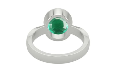 Sterling Silver Emerald Ring Rare Quality (R9)