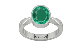 Sterling Silver Emerald Ring Rare Quality (R9)