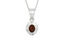 Sterling Silver Hessonite Garnet Pendant Fine Quality (P11)