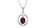 Sterling Silver Hessonite Garnet Pendant Fine Quality (P2)