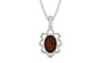 Sterling Silver Hessonite Garnet Pendant Fine Quality (P3)