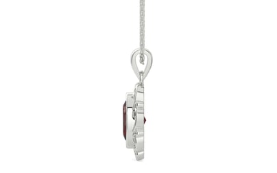 Sterling Silver Hessonite Garnet Pendant Fine Quality (P5)