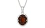 Sterling Silver Hessonite Garnet Pendant Fine Quality (P8)