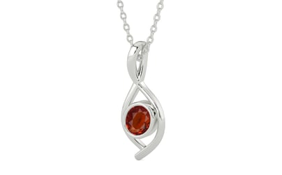 Sterling Silver Hessonite Garnet Pendant Limited Quality (P1)