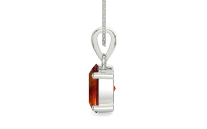 Sterling Silver Hessonite Garnet Pendant Limited Quality (P10)