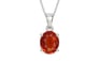 Sterling Silver Hessonite Garnet Pendant Limited Quality (P10)
