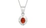 Sterling Silver Hessonite Garnet Pendant Limited Quality (P11)