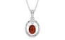 Sterling Silver Hessonite Garnet Pendant Limited Quality (P2)