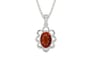 Sterling Silver Hessonite Garnet Pendant Limited Quality (P3)