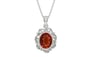 Sterling Silver Hessonite Garnet Pendant Limited Quality (P5)