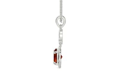Sterling Silver Hessonite Garnet Pendant Limited Quality (P6)
