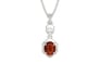 Sterling Silver Hessonite Garnet Pendant Limited Quality (P6)