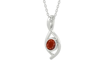 Sterling Silver Hessonite Garnet Pendant Prime Quality (P1)