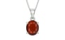 Sterling Silver Hessonite Garnet Pendant Prime Quality (P10)