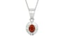 Sterling Silver Hessonite Garnet Pendant Prime Quality (P11)