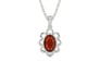 Sterling Silver Hessonite Garnet Pendant Prime Quality (P3)