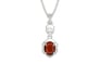 Sterling Silver Hessonite Garnet Pendant Prime Quality (P6)