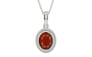Sterling Silver Hessonite Garnet Pendant Prime Quality (P7)