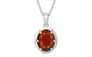 Sterling Silver Hessonite Garnet Pendant Prime Quality (P8)