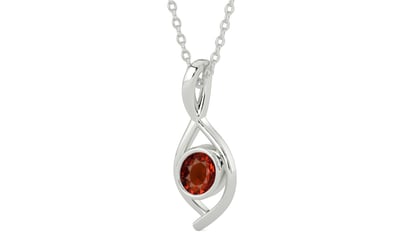 Sterling Silver Hessonite Garnet Pendant Rare Quality (P1)