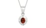 Sterling Silver Hessonite Garnet Pendant Rare Quality (P11)
