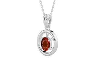 Sterling Silver Hessonite Garnet Pendant Rare Quality (P2)