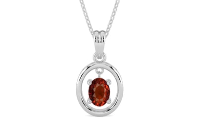 Sterling Silver Hessonite Garnet Pendant Rare Quality (P2)