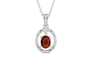 Sterling Silver Hessonite Garnet Pendant Rare Quality (P2)