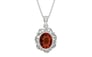 Sterling Silver Hessonite Garnet Pendant Rare Quality (P5)