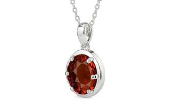 Sterling Silver Hessonite Garnet Pendant Rare Quality (P8)