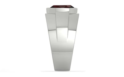 Sterling Silver Hessonite Garnet Ring Fine Quality (R1)