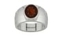 Sterling Silver Hessonite Garnet Ring Fine Quality (R1)