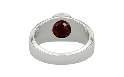 Sterling Silver Hessonite Garnet Ring Fine Quality (R10)