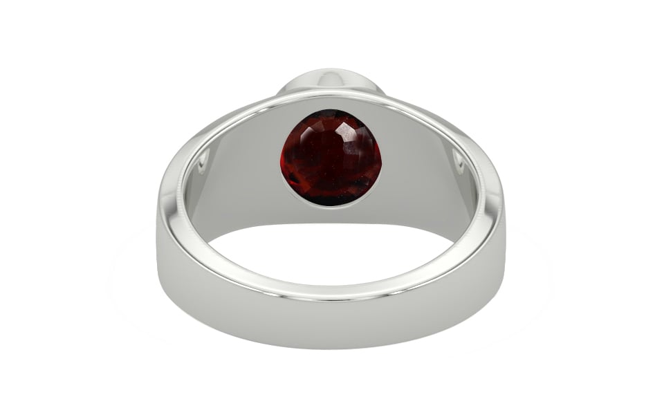Sterling Silver Hessonite Garnet Ring Fine Quality (R10)