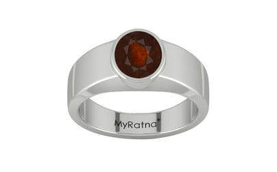 Sterling Silver Hessonite Garnet Ring Fine Quality (R10)