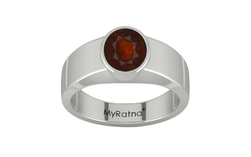 Sterling Silver Hessonite Garnet Ring Fine Quality (R10)