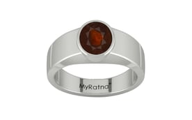 Sterling Silver Hessonite Garnet Ring Fine Quality (R10)