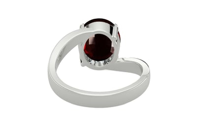 Sterling Silver Hessonite Garnet Ring Fine Quality (R2)