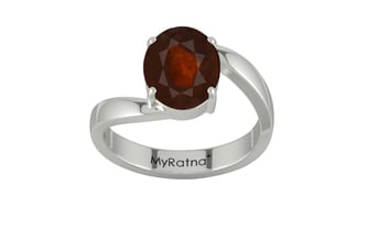 Sterling Silver Hessonite Garnet Ring Fine Quality (R2)
